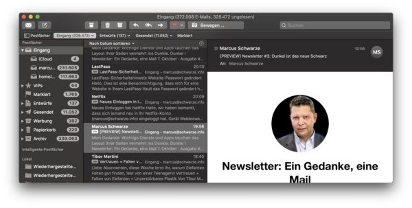 … und leider erlaubt die von mir eingesetzte Newsletter-Software noch kein angepasstes Design.